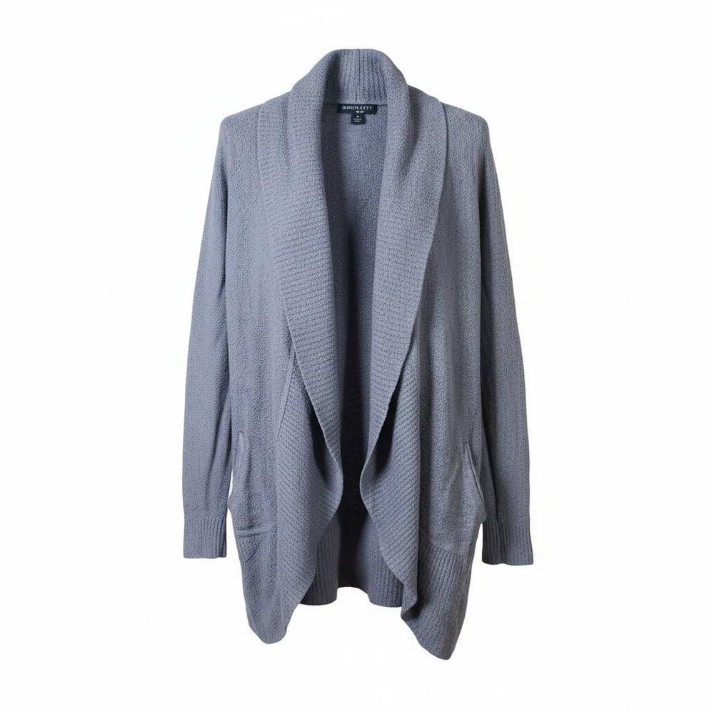 Barefoot Dreams Draped Open Front CozyChic Lite Cardigan Sweater Cozy Gray Sz M‎